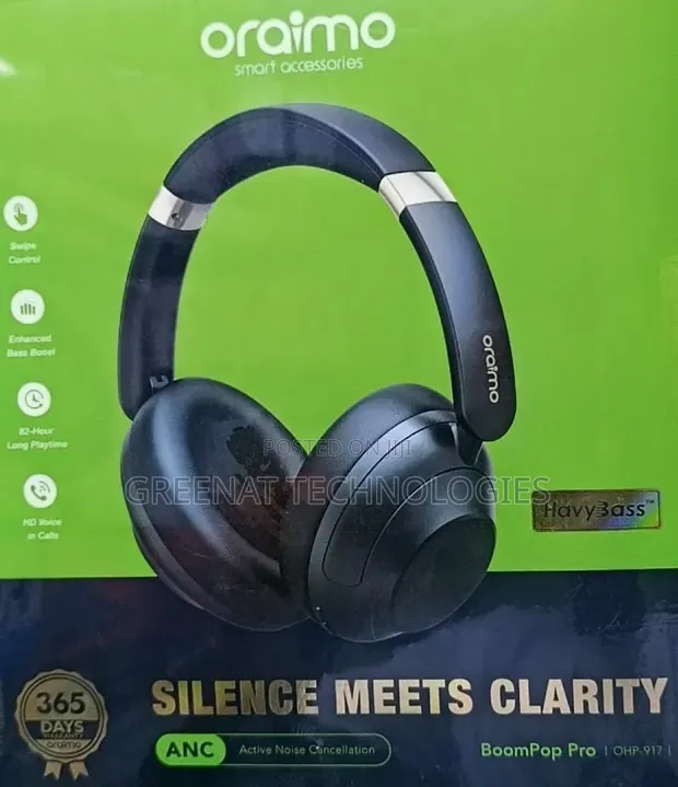 Oraimo BoomPop Pro OHP-917 Wireless ANC Headphones - 1