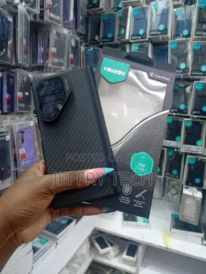 Black Nillkin MagSafe Fiber Case for Samsung Galaxy Z Fold 7