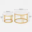 Modern Home Office Coffee Table Set - White - 1