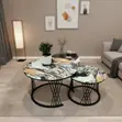 Modern Home Office Coffee Table Set - White - 2