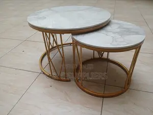 Modern Home Office Coffee Table Set - White
