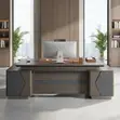 Modern L-Shaped C&C CEO Table - 2400mm - 2