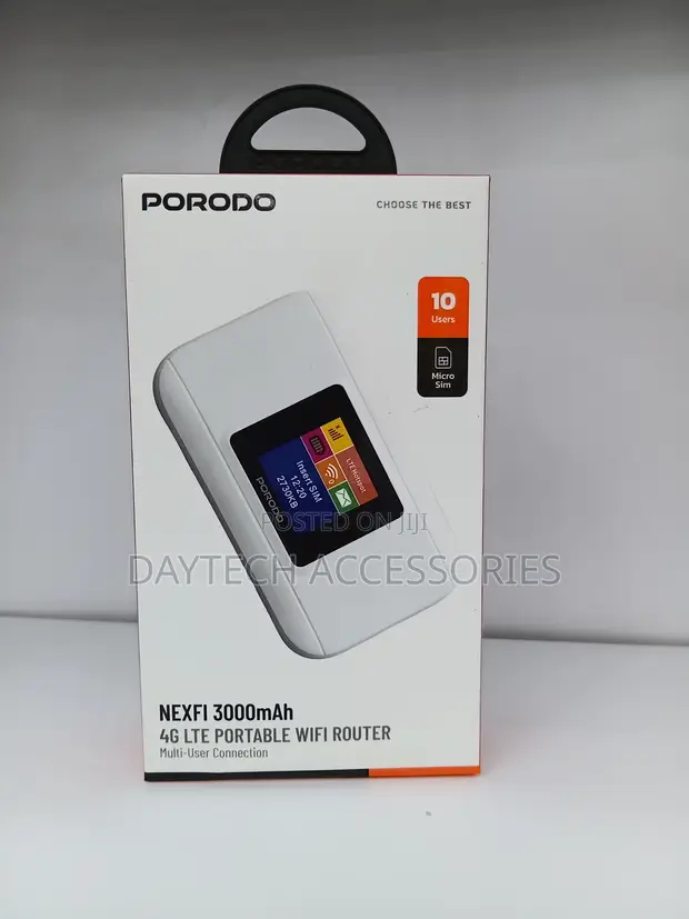 Porodo NEXFI 4G LTE Portable MIFI Router (3000mAh) - 1