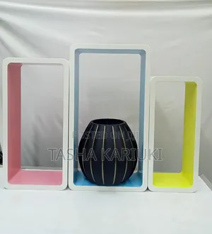 3Pcs Plastic Wood Floating Shelves