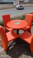 Executive Orange Seats and Table Set - 2