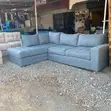 5 Seater Grey L-Shaped Corner Sofa - 1