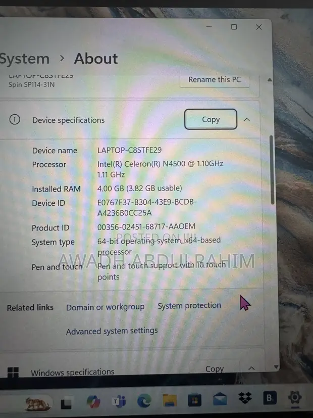 Acer Spin 1 14" Convertible Laptop - Intel Celeron, 4GB RAM, 128GB SSD - 1