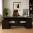 Elite Executive Office Desk 1.6M - Black - 2