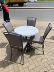 Grey Hotel Seats and Table Set - 2