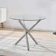 Generic Round Transparent Glass Dining Table - 1