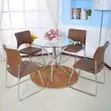 Generic Round Transparent Glass Dining Table - 2