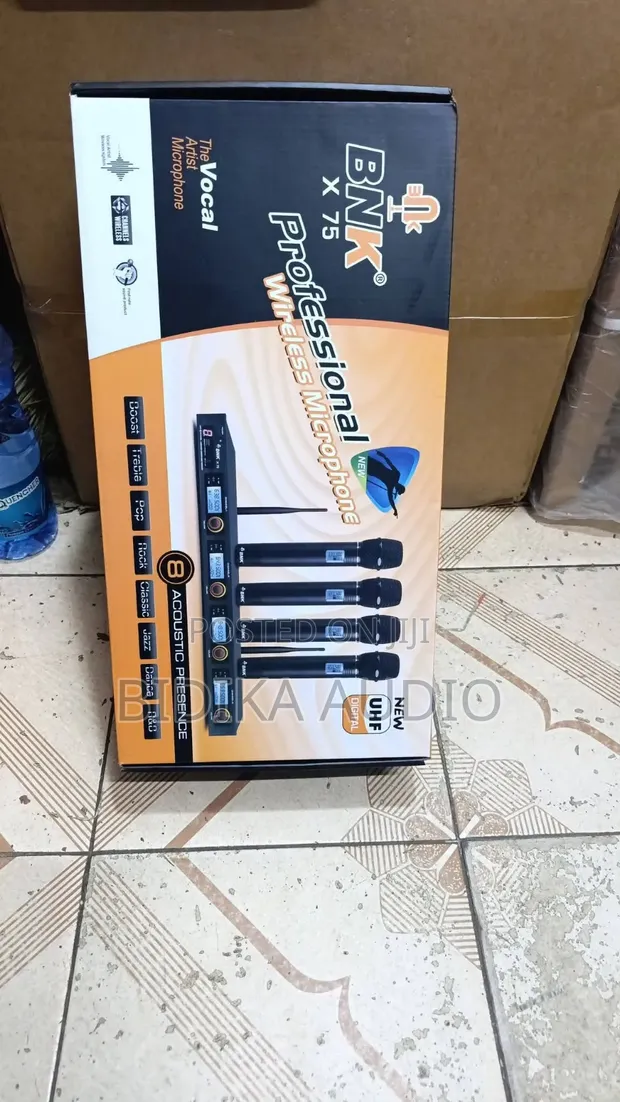 BNK X75 4-in-1 Wireless Microphone Set - 100m+ UHF - 1