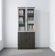 2-Door Document Cabinet - Brown Wood - 2