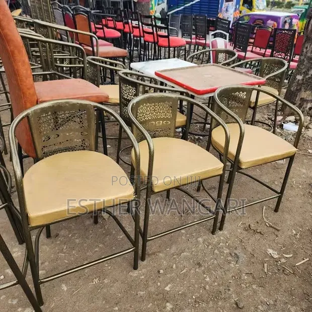 Brown Powder Coated Wheaten Chairs (Set of 4) - 1