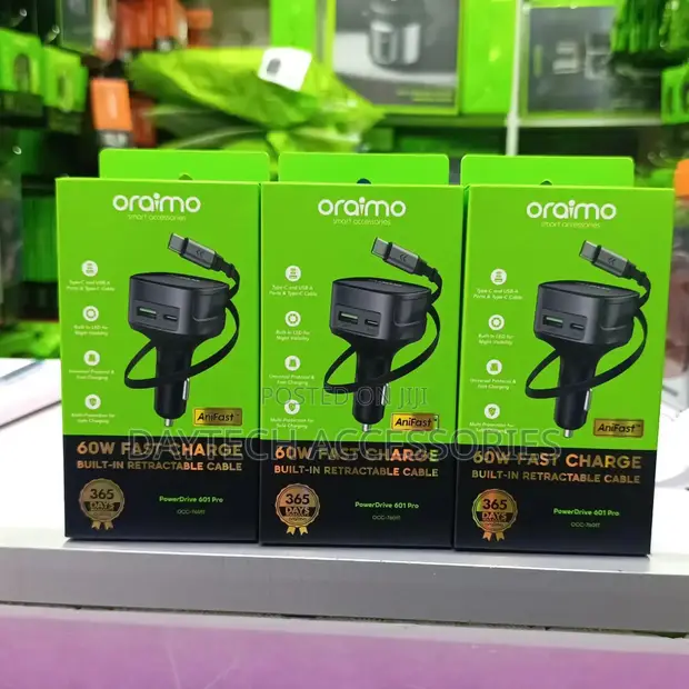 Oraimo PowerDrive 601 Pro 60W Car Charger (OCC-7601T) - 1