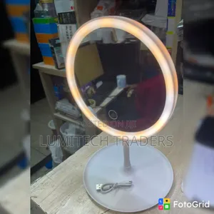 LED Makeup Mirror with Storage Tray & Sensor Touch