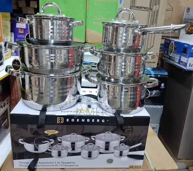 Edenberg 12pcs Stainless Steel Sufuria Set - 1