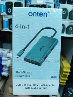 ONTEN M206 USB-C Hub 4-in-1 Dual HDMI 4K@60Hz + VGA