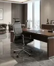 High Back Office Chair with Fixed Armrests - 2