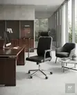 High Back Office Chair with Fixed Armrests - 3