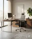 High Back Office Chair with Fixed Armrests - 5