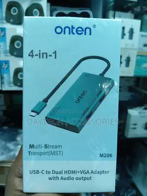 Onten M206 USB-C 4-in-1 MST Video Adapter