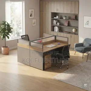Two-User Square Modular Office Workstation
