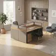 Two-User Square Modular Office Workstation - 1