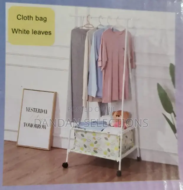 Indoor Triangular Coat Rack with Wheels - 1