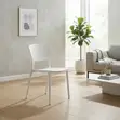 White Armless Dining Chair - 1