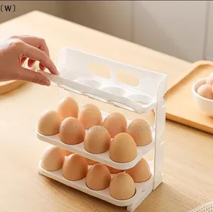 3-Layer Foldable Egg Holder Rack