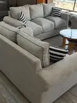 5 Seater Studded Grey Classic Sofa Set - 1