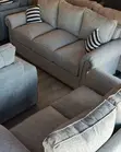 5 Seater Studded Grey Classic Sofa Set - 2