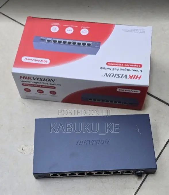Hikvision DS-3E0510P-E/M 8-Port Gigabit PoE Switch - 1
