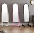 Modern Full Body Dressing Mirror with Wheels - 1