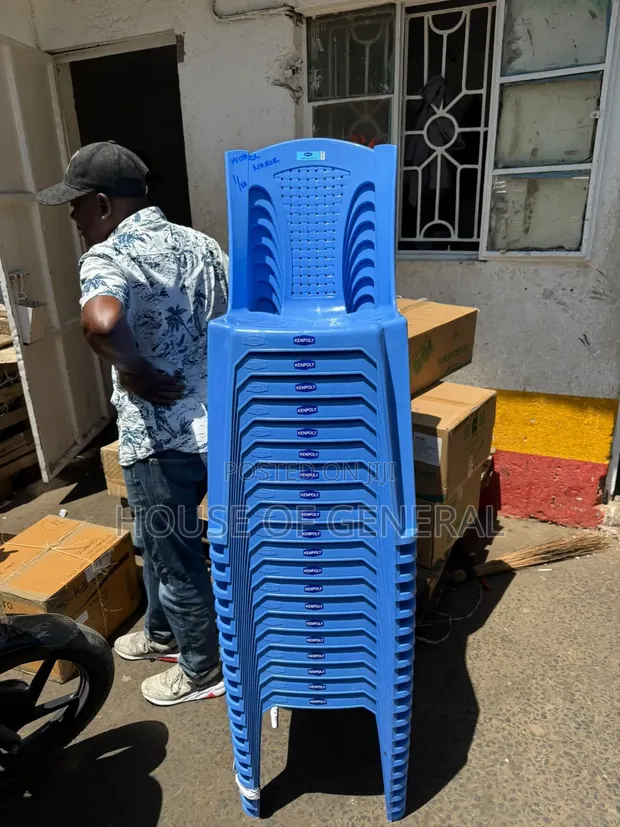 Kenpoly Armless Plastic Chairs - Brand New - 1