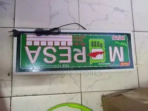 Bright Illuminated M-Pesa Stall Signage