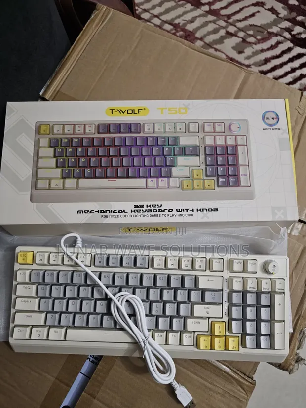 T-Wolf 97-Key Backlit Mechanical Keyboard - 1