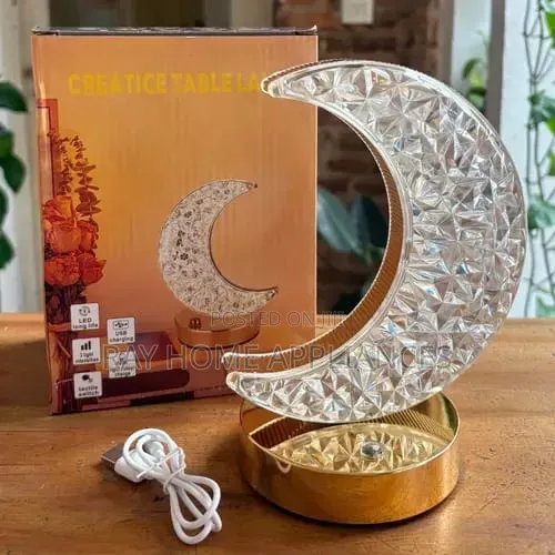 Crescent Moon Design Table Lamp - 1