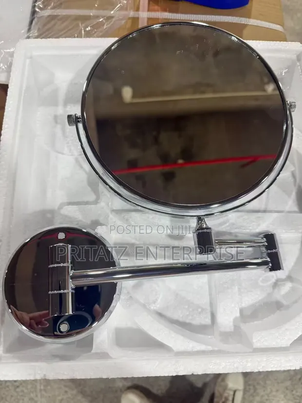 Chrome Wall-Mounted Makeup Mirror - 1