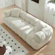 3 Seater White Boucle Marshmallow Bubble Sofa - 2