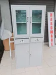 Boss Office Products Metallic Glass Cabinet - 1