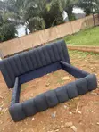 5x6 Grey Ribbed Channel Bubble Bed - Brand New - 2
