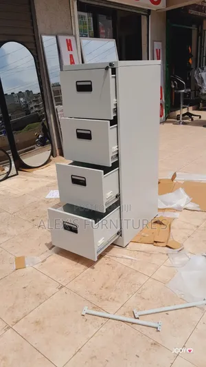 Boss Office Products Soft Drawer Cabinet with 4 Lockable Metallic Drawers
