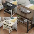 Adjustable Laptop Table with Wheels & Storage - 1