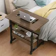 Adjustable Laptop Table with Wheels & Storage - 3