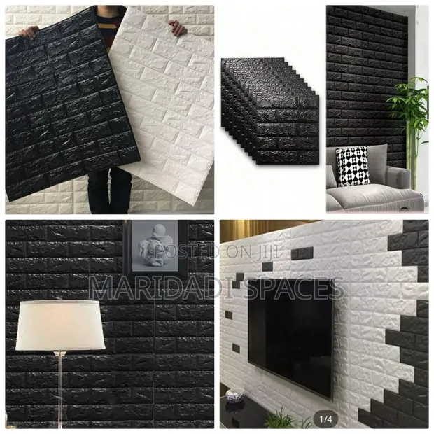 3D Brick Wall Foam Stickers 50x55cm - 1