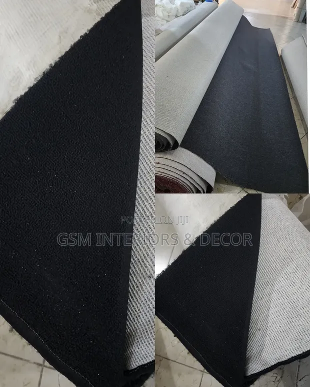 Wall to Wall Office Carpets - Plain Black 4mm - 1