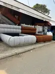 5x6 Roll Bubble Bed Frame (Grey & Rust Tones) - 1
