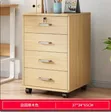 Minimalist Wooden Multi-Purpose Cabinet with Lock and Wheels - 2